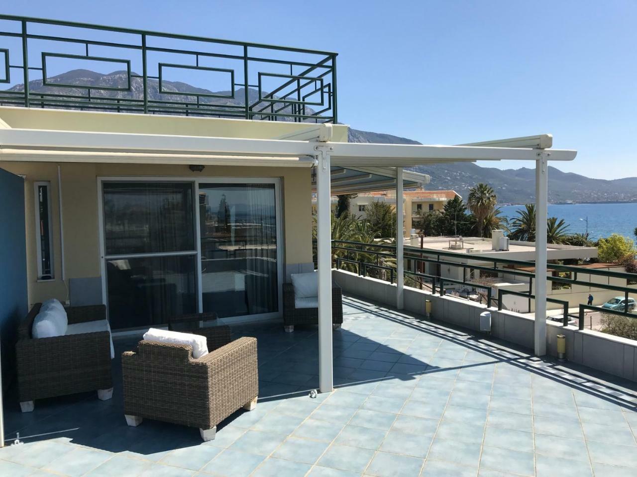 Ferienwohnung Tg Kalamata Beach Studio With Sea View Terrace Exterior foto